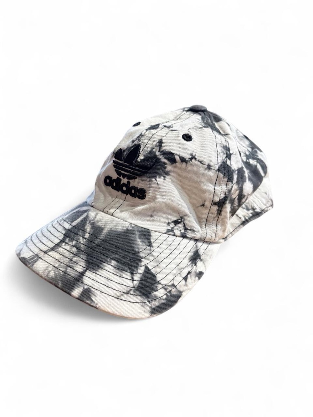 adidas Tie-Dye Black & White Baseball Hat